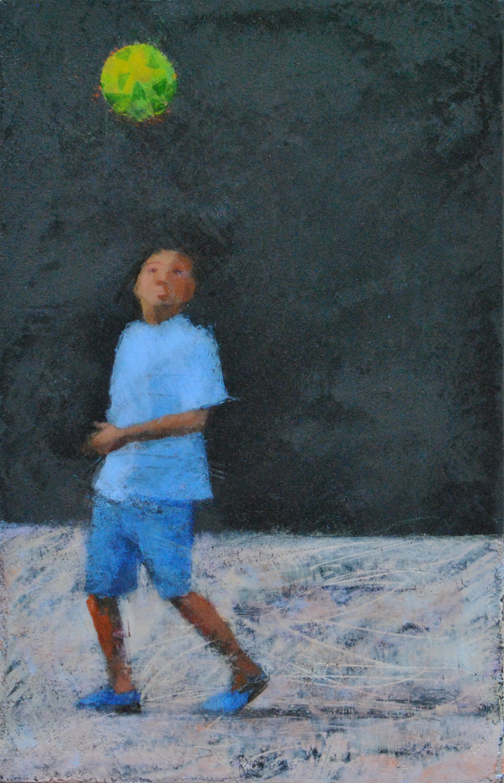 A boy with a ball