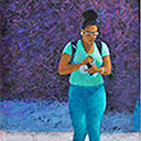 a girl walking 3