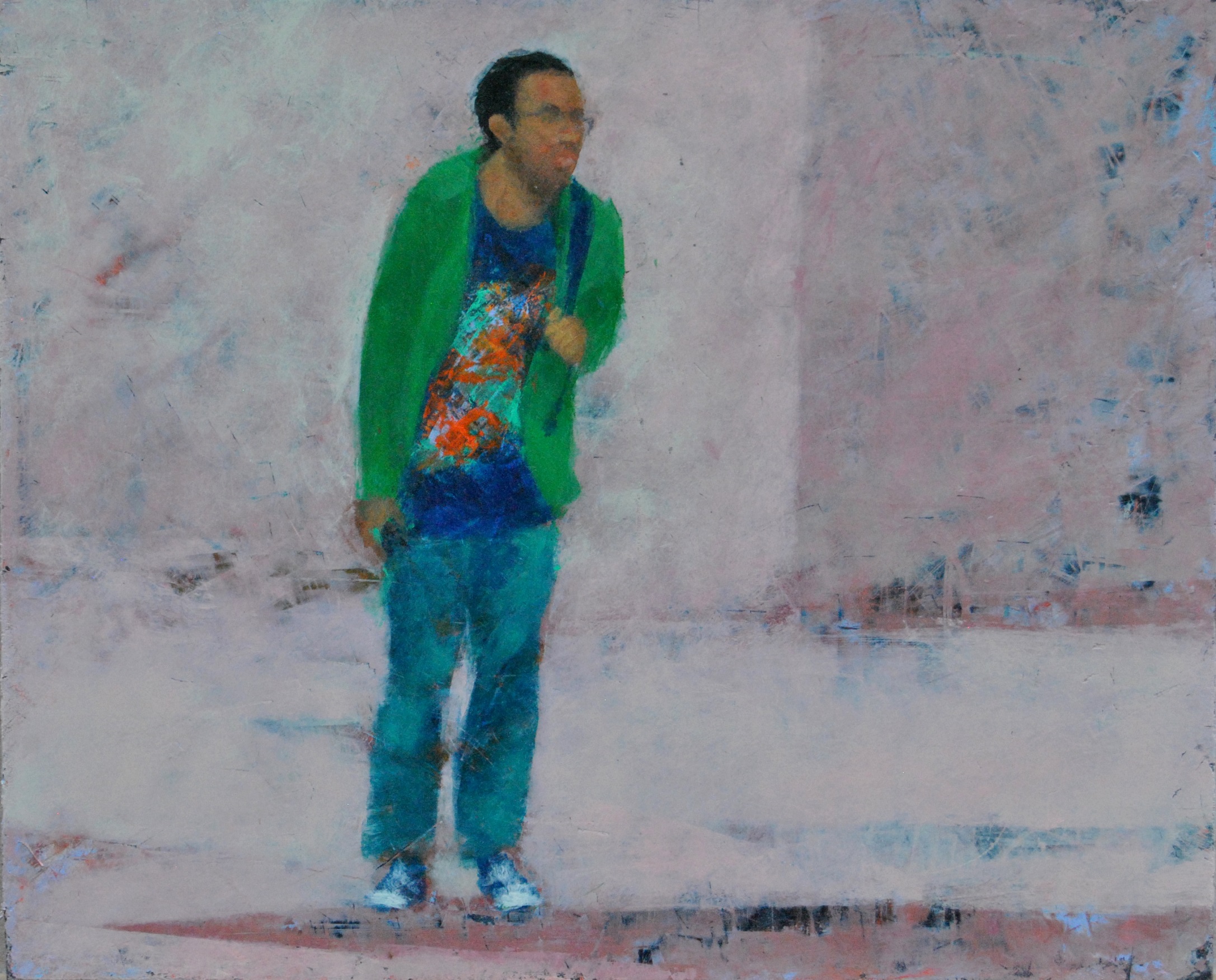 A man standing