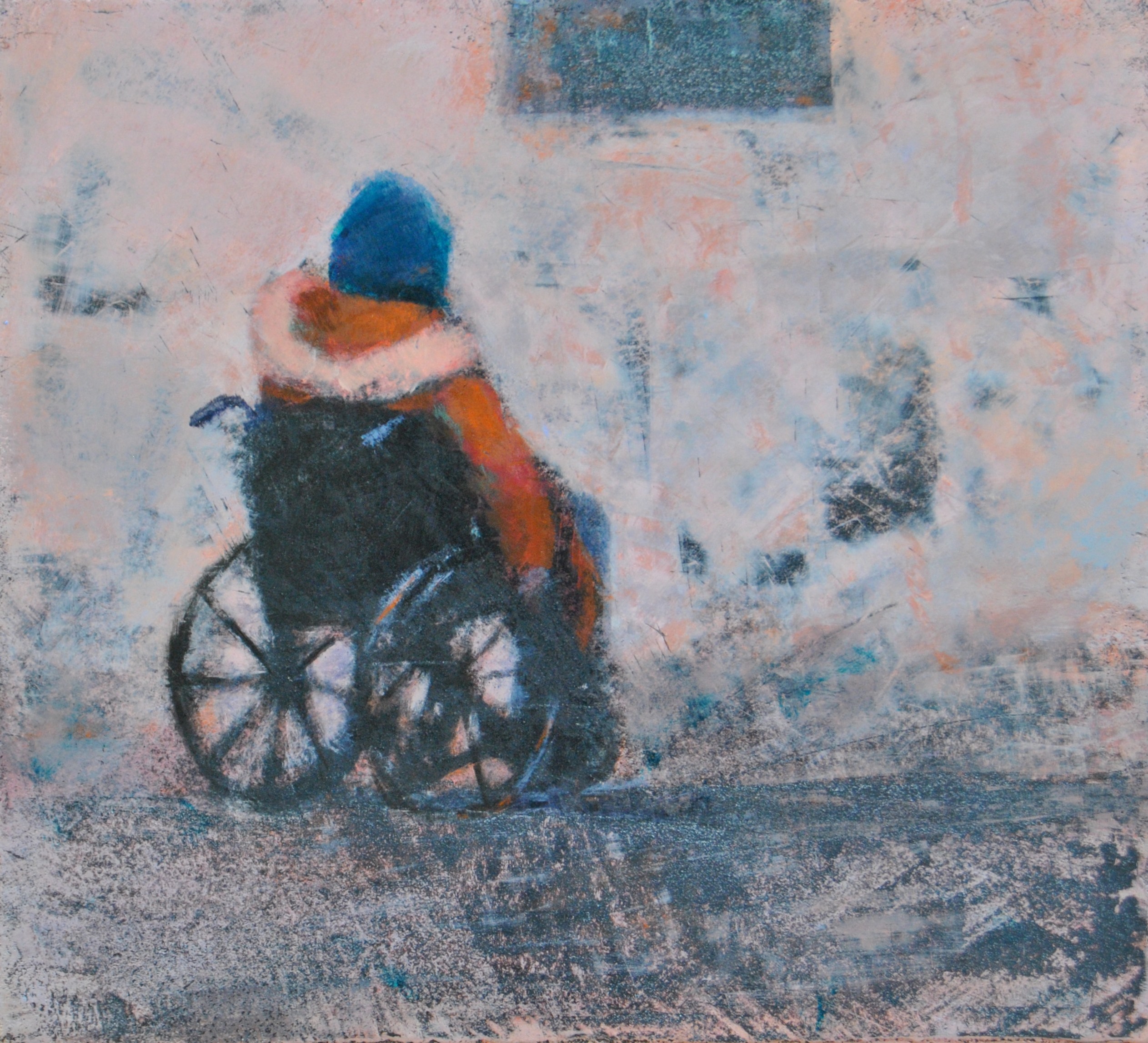 A man in a wheelchair