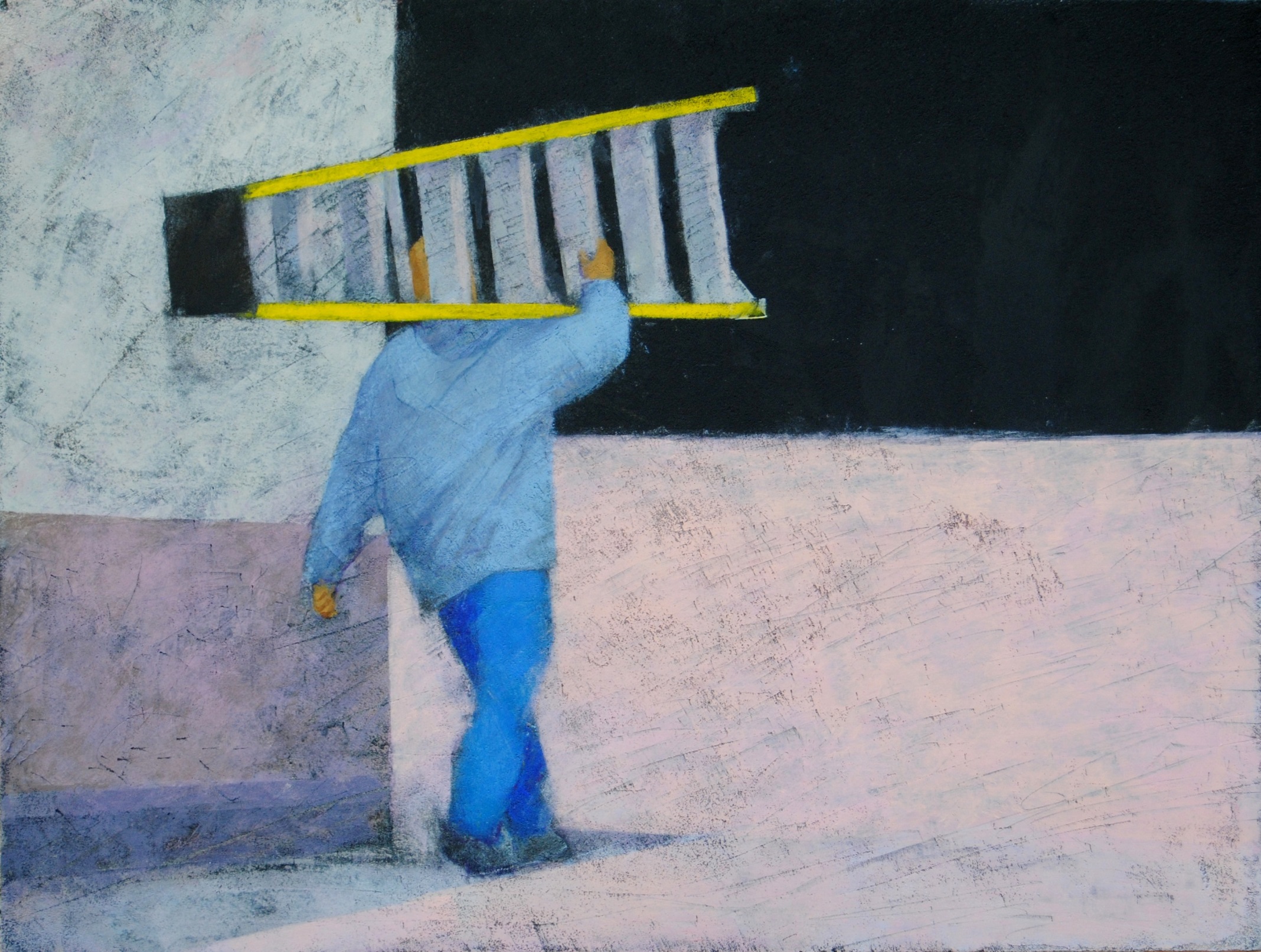 A man with a ladder