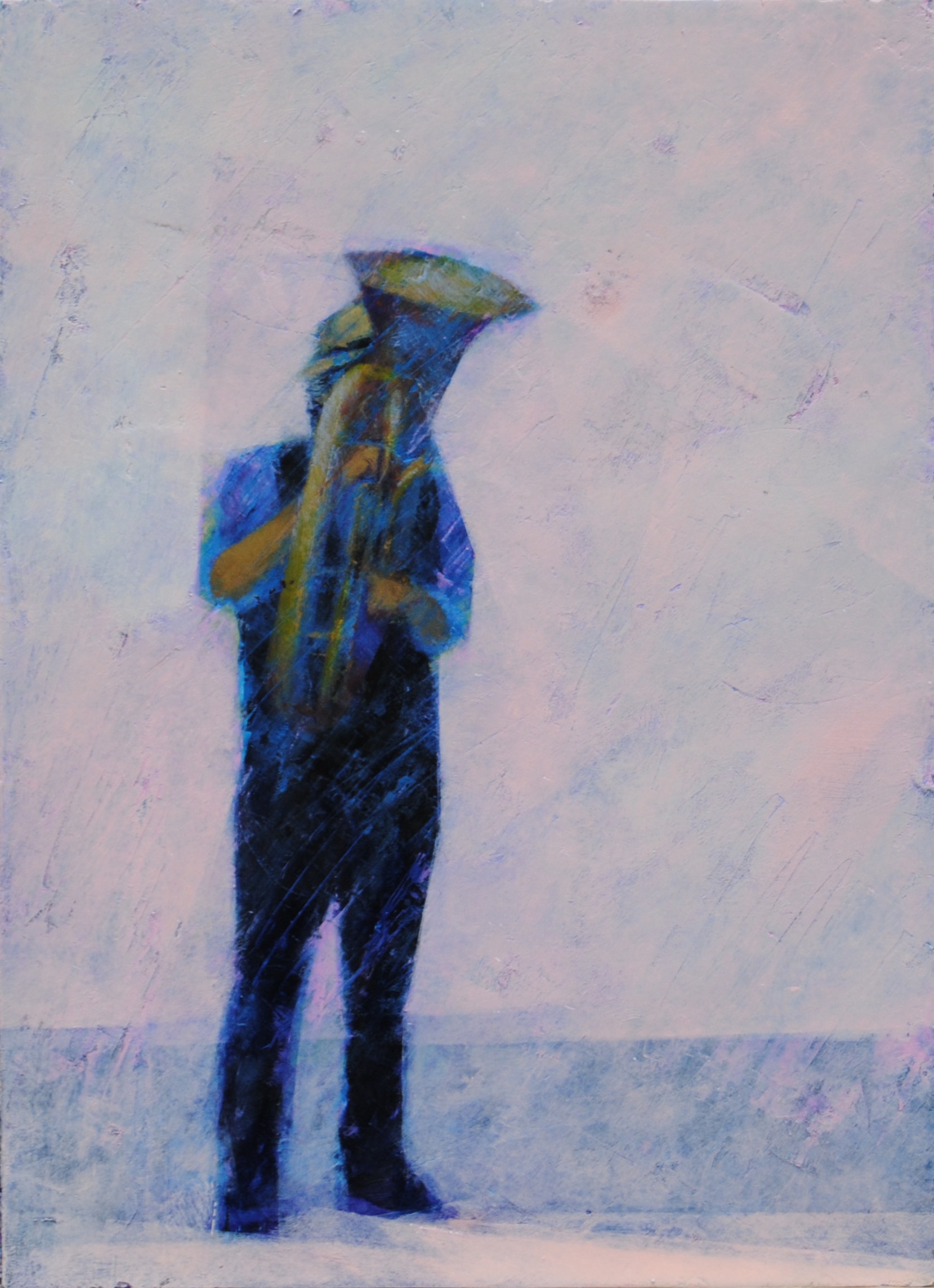 A tuba player