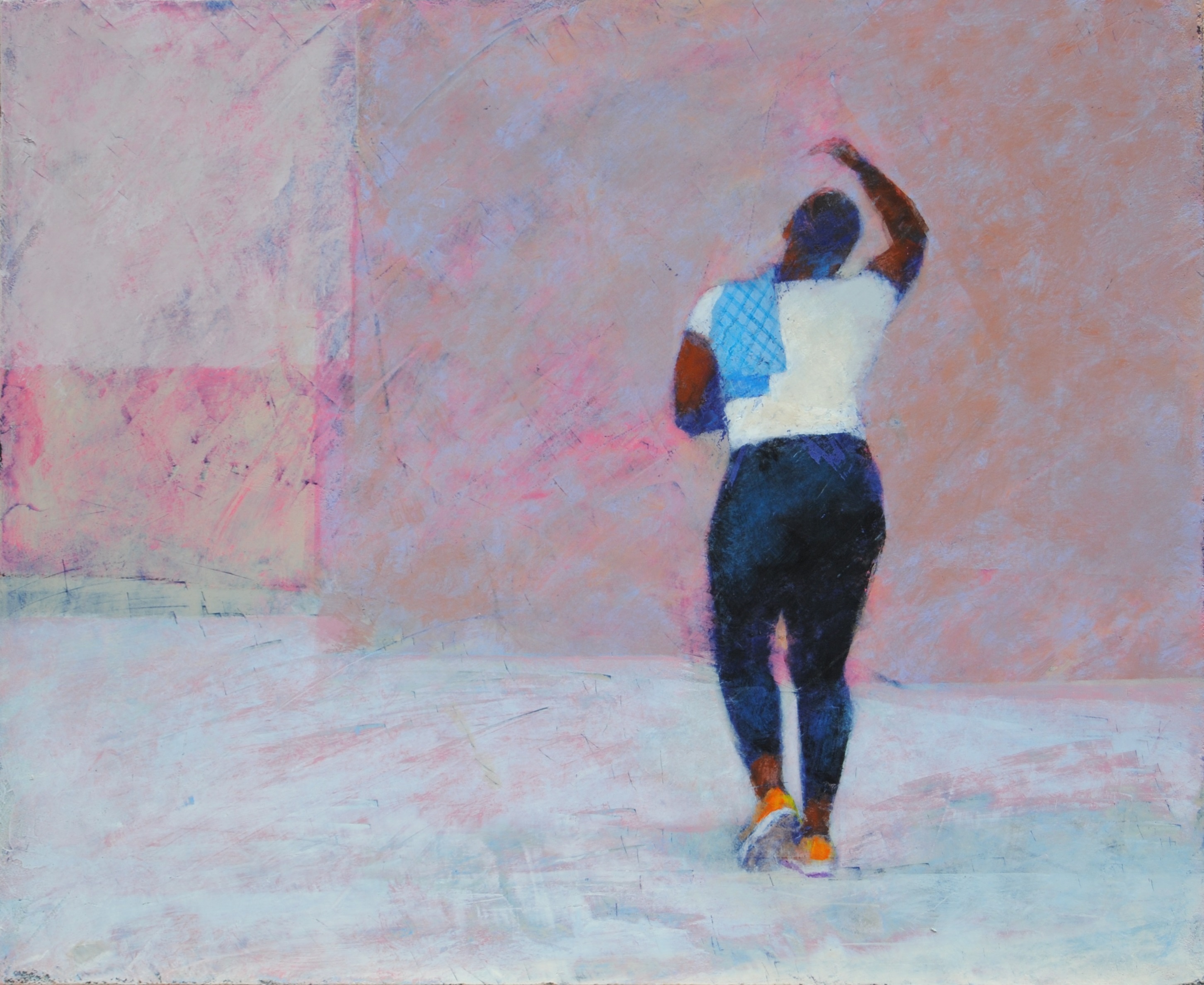 a-woman-walking-with-a-garment
