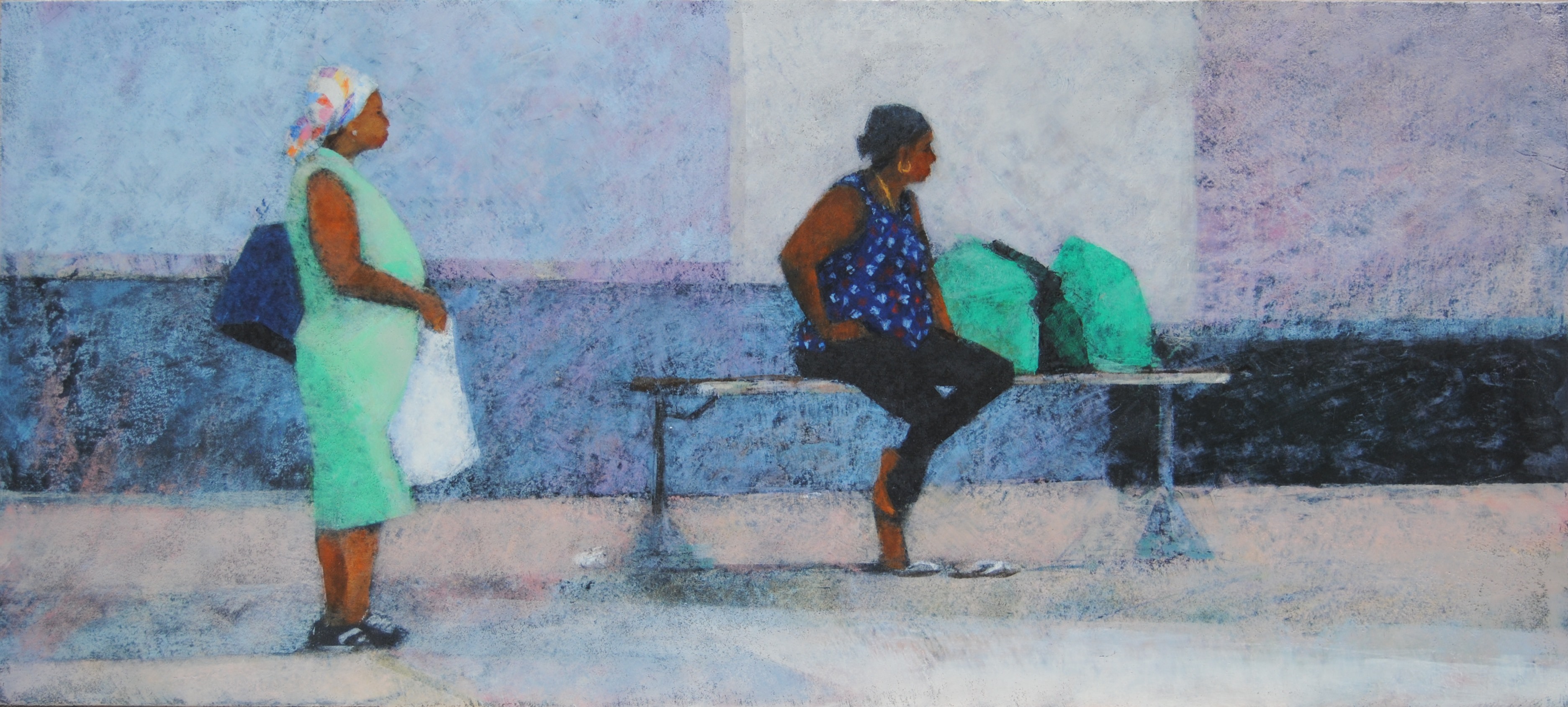Two women waiting