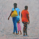 Two women with a girl