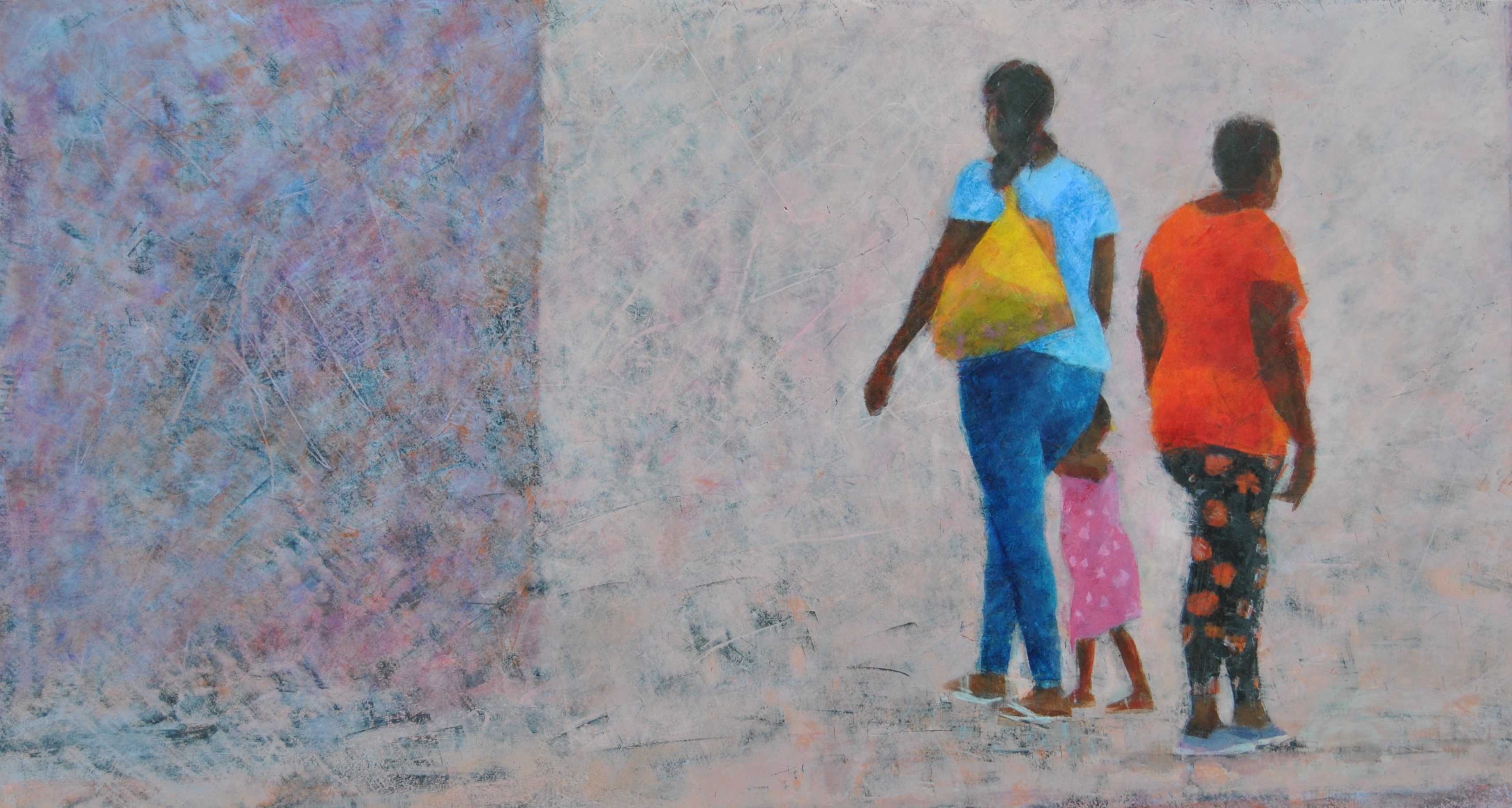 Two women and a girl
