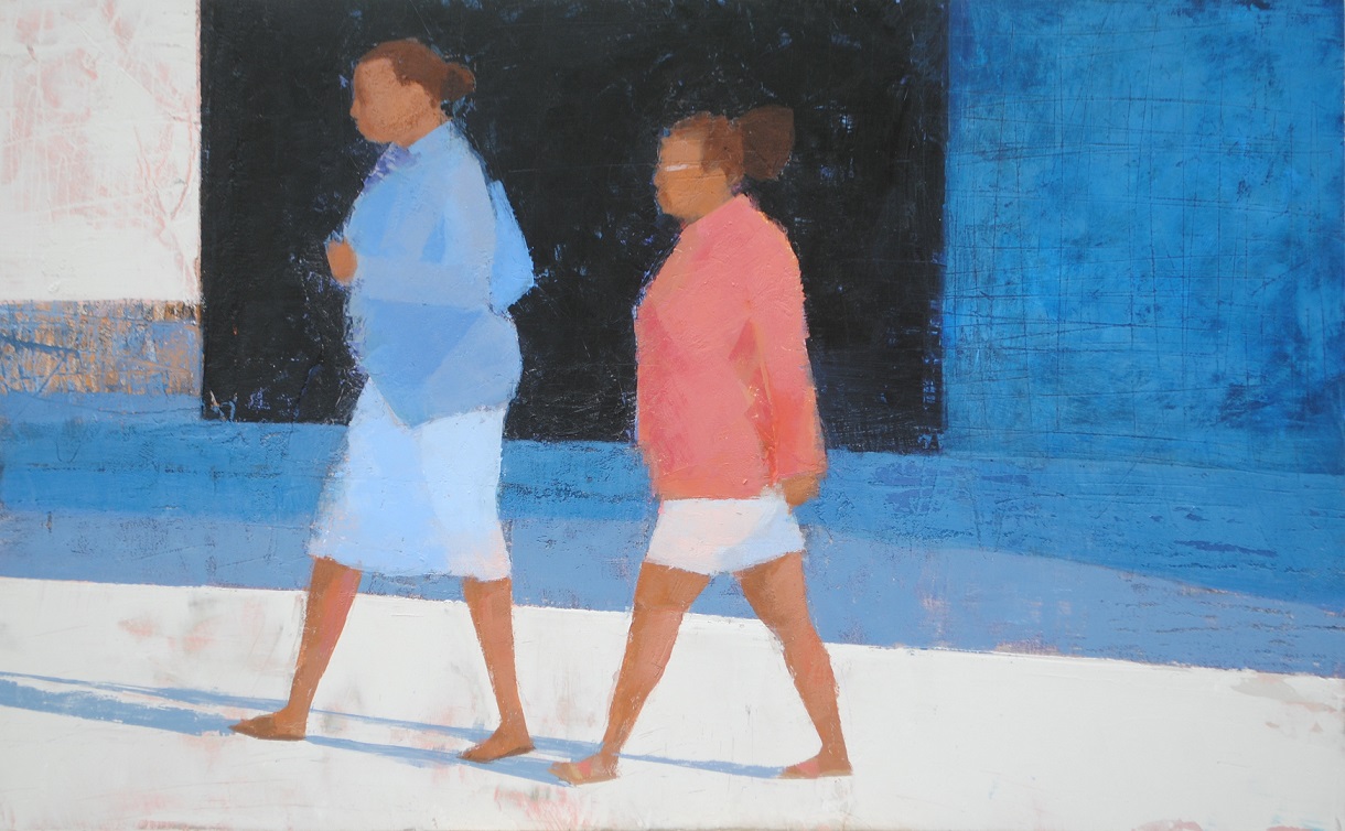 sisters walking